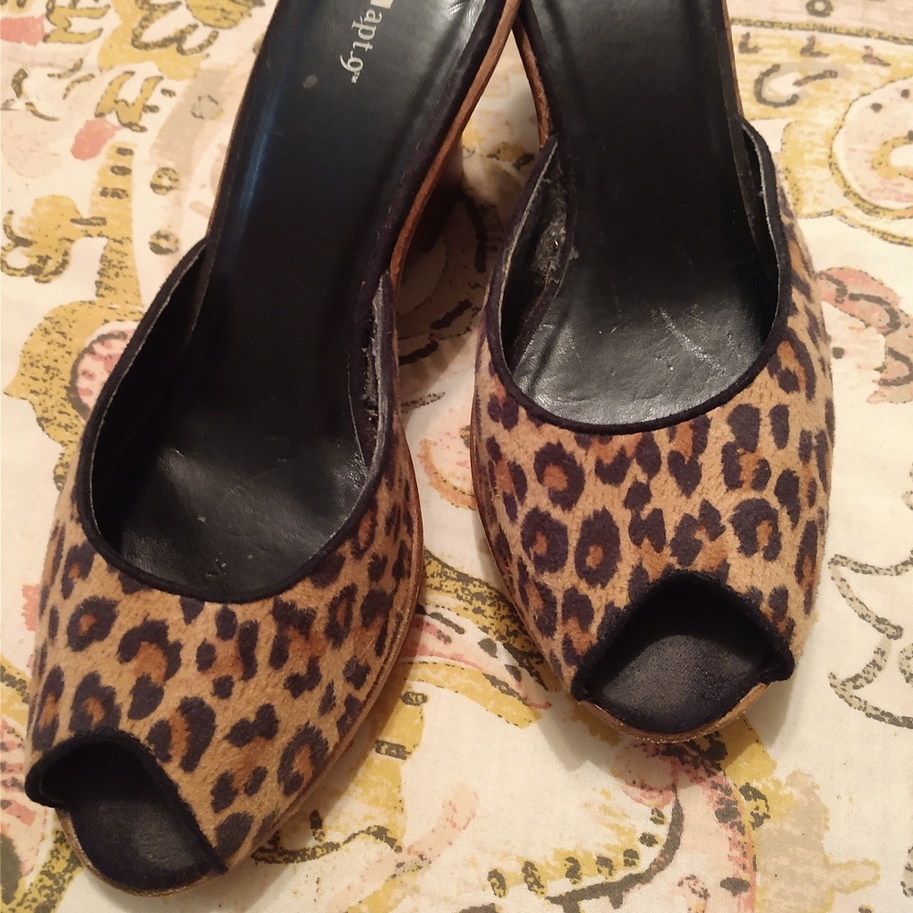 Leopard print sandals